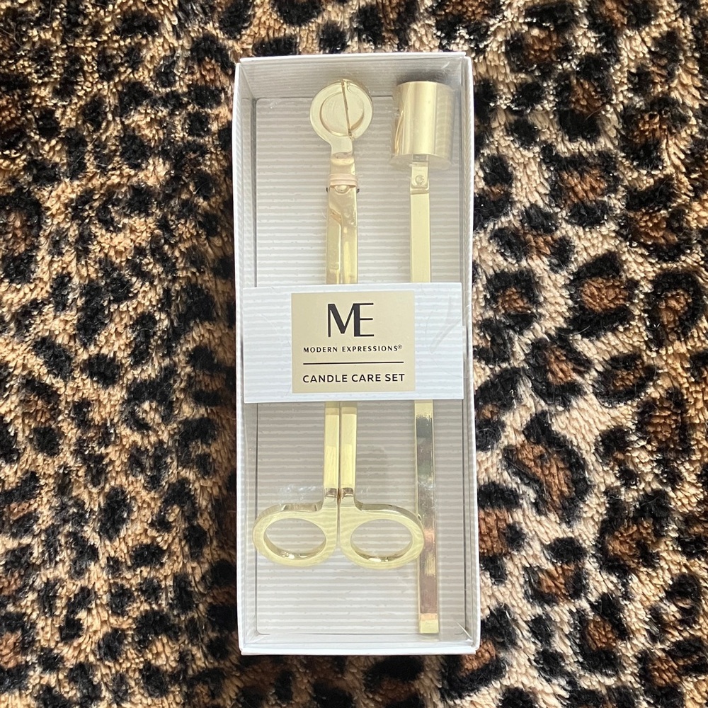 Modern Expressions Gold Candle Care Set
